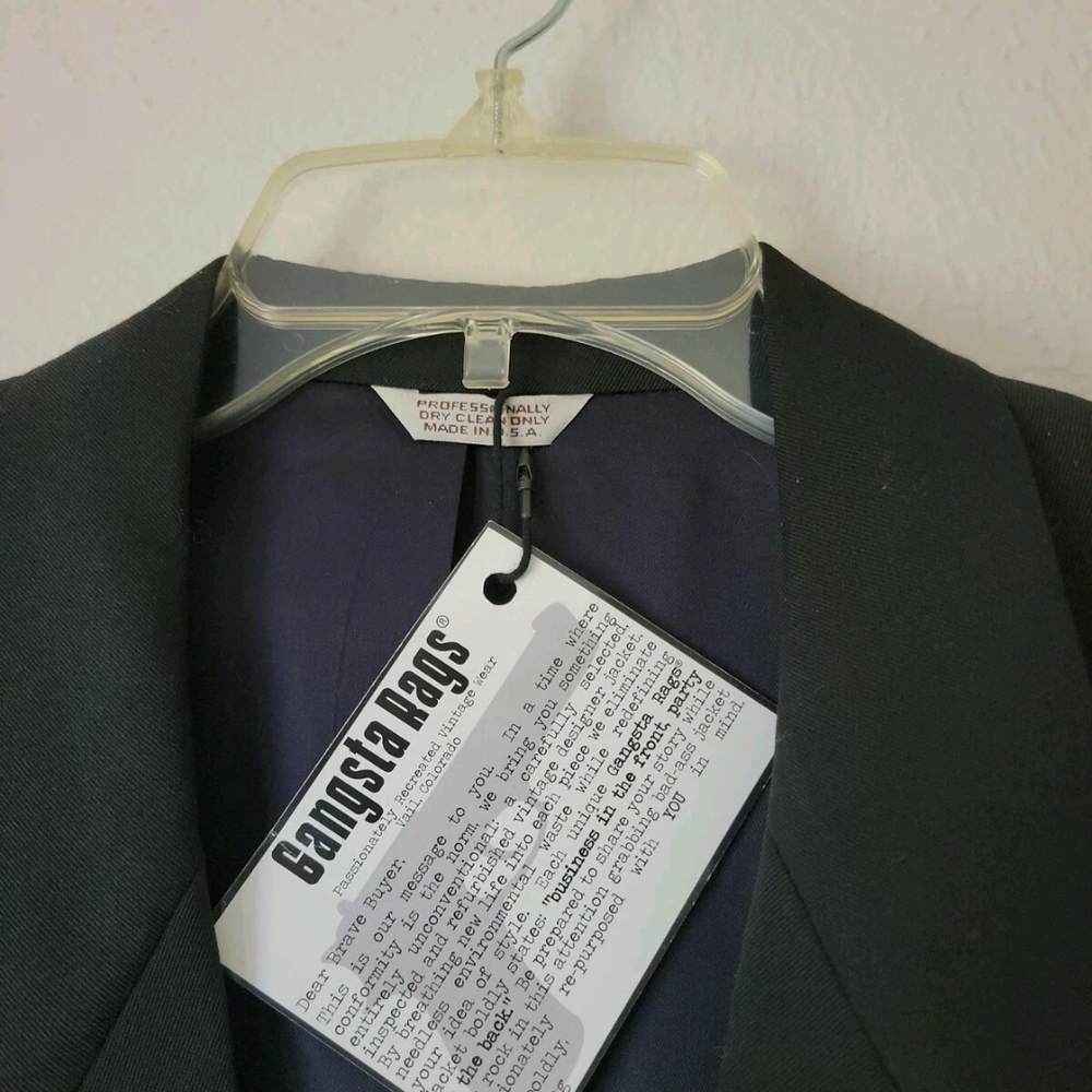 Black Skull Embellished Men's Jacket - Picture 8 of 8